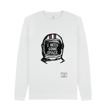 White Large Unisex I need some space  sweatshirt