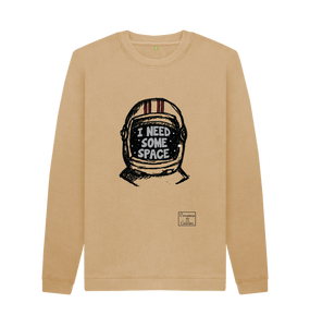 Sand Large Unisex I need some space  sweatshirt